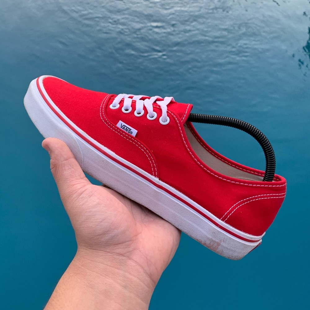 red authentic vans